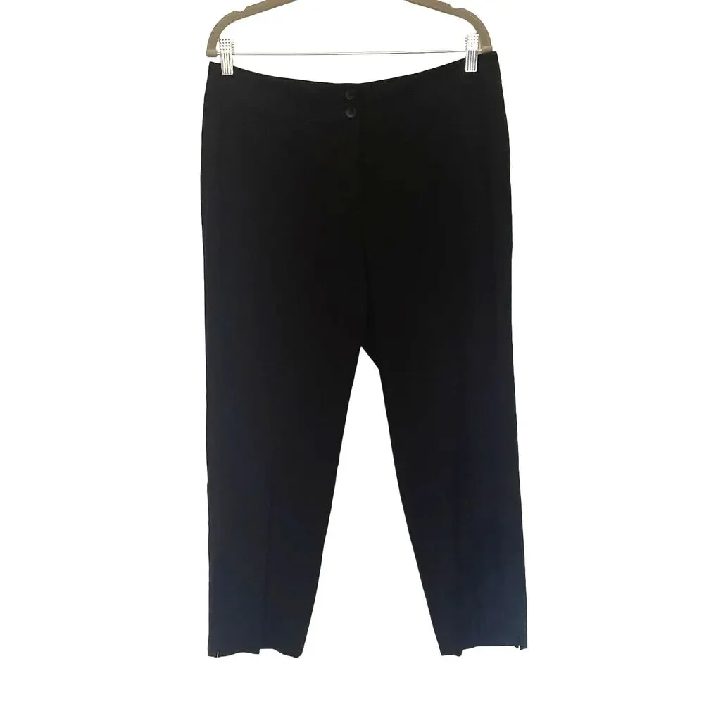 Talbots Heritage Crop Dress Womens Pants 10 Preppy Quiet Luxury Corpcore Black - Picture 2 of 10